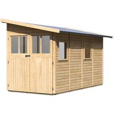 Volstrup Model 4 Redskabsskur Til Montage Op Ad Husmur I Ubehandlet På 6,4m2
