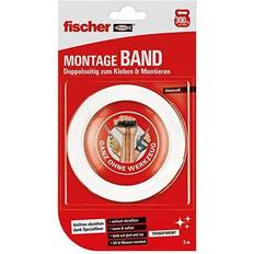 Rubans Fischer Deutschl 545955 Bande De Montage Double Face Pour Intérieur Et Extérieur Rouge/Blanc 3 m