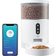 Pets Geeni Smart Feeder, 4 Liter Automatic Pet Dog and Cat Feeder, Wi-Fi Control Compatible with Alexa Google