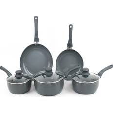 Cookware Gr8 Home Ribbed Cookware Set with lid 8 Parts