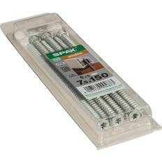 Täcklock byggmaterial Spax Karmskruv Wirox Vitt Täcklock 7,5 x 150 mm 6 St