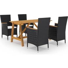 Garden table and chairs vidaXL 5 Garden Patio Dining Set, 1 Table incl. 4 Chairs