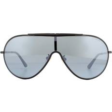 Sunglasses Police Shield Mens Ruthenium Smoke Mirror
