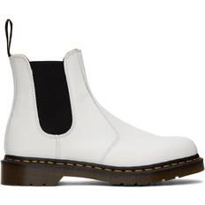 44 - Blanco Botas Chelsea Dr. Martens 2976 Yellow Stitch Smooth Leather Chelsea Boots - White