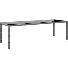 vidaXL Table de Jardin Table À Manger de Patio 250x100x75 cm - Gris