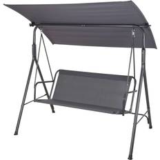 Gris Columpios de Porche con Toldo ProGarden Balancin Plegable Gris Metal Txt Importacion 170x120x150 cm - Neoferr