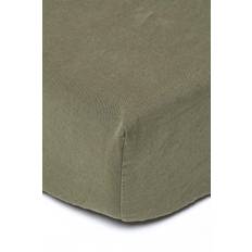 Textiles Homescapes Luxury Soft Plain Linen Bed Sheet Green