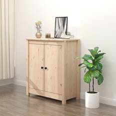 vidaXL 70 x 35 x 80 cm Massivt Fyrretræ Skænk