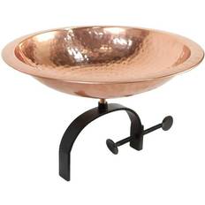 Achla Designs 14.5 W Polished Copper Plated Hammered Copper Birdbath Over