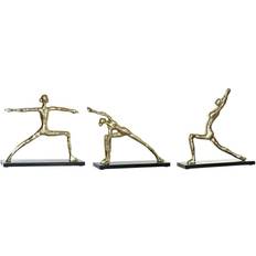 MDF Dekorationsfigurer Dkd Home Decor Aluminium Træ MDF Yoga Dekorationsfigur 2stk
