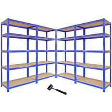 Blu Scaffali per libri 4 Scaffali T-Rax Blu 90 cm x 45 cm x 180 cm Scaffale per libri