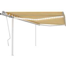 Window Awnings vidaXL Manual Retractable Awning with led