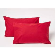 Rouge Taies d'oreiller Homescapes Taies Enfant 40 x 60 cm En Coton égyptien 200 Fils Rouge Taie d'oreiller Rouge