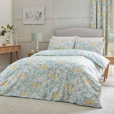 Textiles Dreams & Drapes Dreams & Drapes Duck Egg Sandringham Duvet Cover Yellow