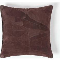 Leather Pillows Homescapes Real Leather Suede Cushion Feather Complete Decoration Pillows Brown