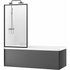 Schermi e Pannelli Frontali per Vasca Bathtub Screen REA lagos Fix Black