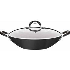 Glass Wok Pans Tramontina Induction Non-stick with lid 32 cm