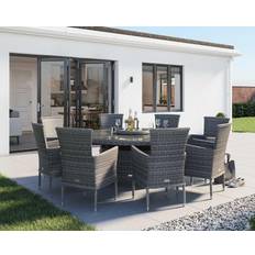 8 Rattan Garden Patio Dining Set