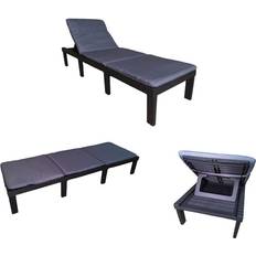 XXXlutz 2m Black Garden Bench