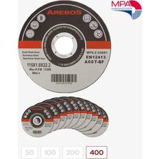 Arebos 400 x Metal Cutting Discs 1mm Ultra Thin 4 1/2 115mm Angle Grinder Disc Steel