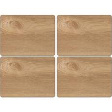 Tops Oak Veneer 4 Place Mat Brown