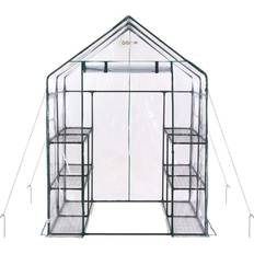 Minigewächshäuser reduziert Ogrow 3 Tier 12 Shelf Garden Greenhouse Clear pvc House