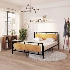 vidaXL Bed Frame Metal Double Bed Base Sängram