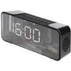 Despertadores Adler Wecker, Wireless alarm clock with radio AD 1190 AUX in, Silver/Black, Alarm function