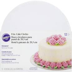 White Cake Tins Wilton 8-Inch Circles 12-Count Cake Pan