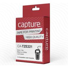 Tze 221 Capture 9mm 8m Black on Tape