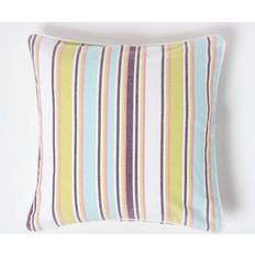 Textiles Homescapes 45 Osaka Stripe Cushion Cover Green (45x45cm)