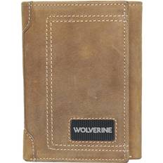 Wolverine Rugged Trifold Leather Wallet - Brown, Color Brown, Material