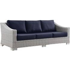 Blue Outdoor Sofas & Benches modway Collection EEI-4842-LGR-NAV Outdoor Sofa