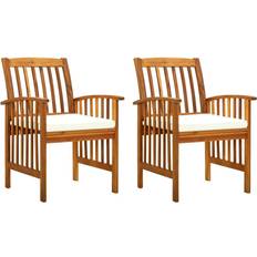 Wood Garden Chairs vidaXL Garden Dining 2