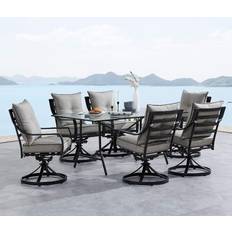 Silver Patio Dining Sets Hanover Lavallette 7-Piece Patio Dining Set