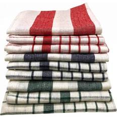 Blanc Torchons de cuisine Northix 9x Cotton Kitchen Towel Red, White, Yellow, Grey (70x50cm)