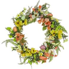 Pink Decorations National Tree Company Artificial Spring Wreath Woven Branch Base Decoration