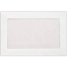 White Mailers LUX 6 x 9 Full Face Window Envelopes 28lb. Bright White 50 Qty