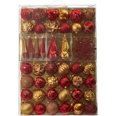 Natural Christmas Decorations Nearly Natural Holiday Shatterproof, 52 Count Christmas Tree Ornament