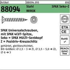 Spax S Self Countersinking Pozi Wood Screws 4mm 60mm 100pcs