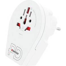 Skross europe to world Skross World to DK/EU/Schuko reseadapter med USB