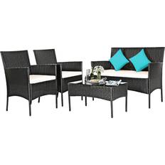 Costway Patio Furniture Costway 4PCS Outdoor Lounge Set