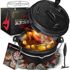 Dutch oven Kesser Dutch Oven Set BBQ Feuertopf Schmortopf mit Klappe