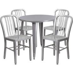 Silver Patio Dining Sets Flash Furniture 5 pc. Patio Dining Set