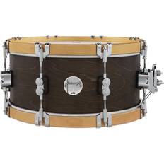 PDP 6.5x14 Concept Classic Walnut Satin Snare Drum w/Natural Wood Hoops