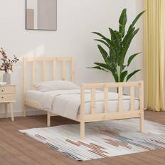 vidaXL 90x200 cm Massivt Træ Sengeramme