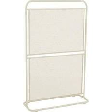 MWH Paravento Da Balcone In Metallo Bianco-Beige 80x124 cm