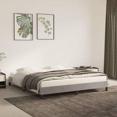 vidaXL Bedframe Fluweel Lichtgrijs 180x200 cm