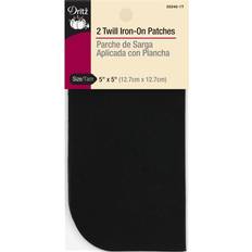 Sewing Supplies Dritz 2 Black Twill Iron-On Patches black