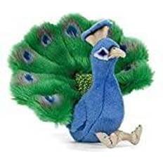 Living Nature Kuscheltier 24 x 20 cm Pfau Grün Blau